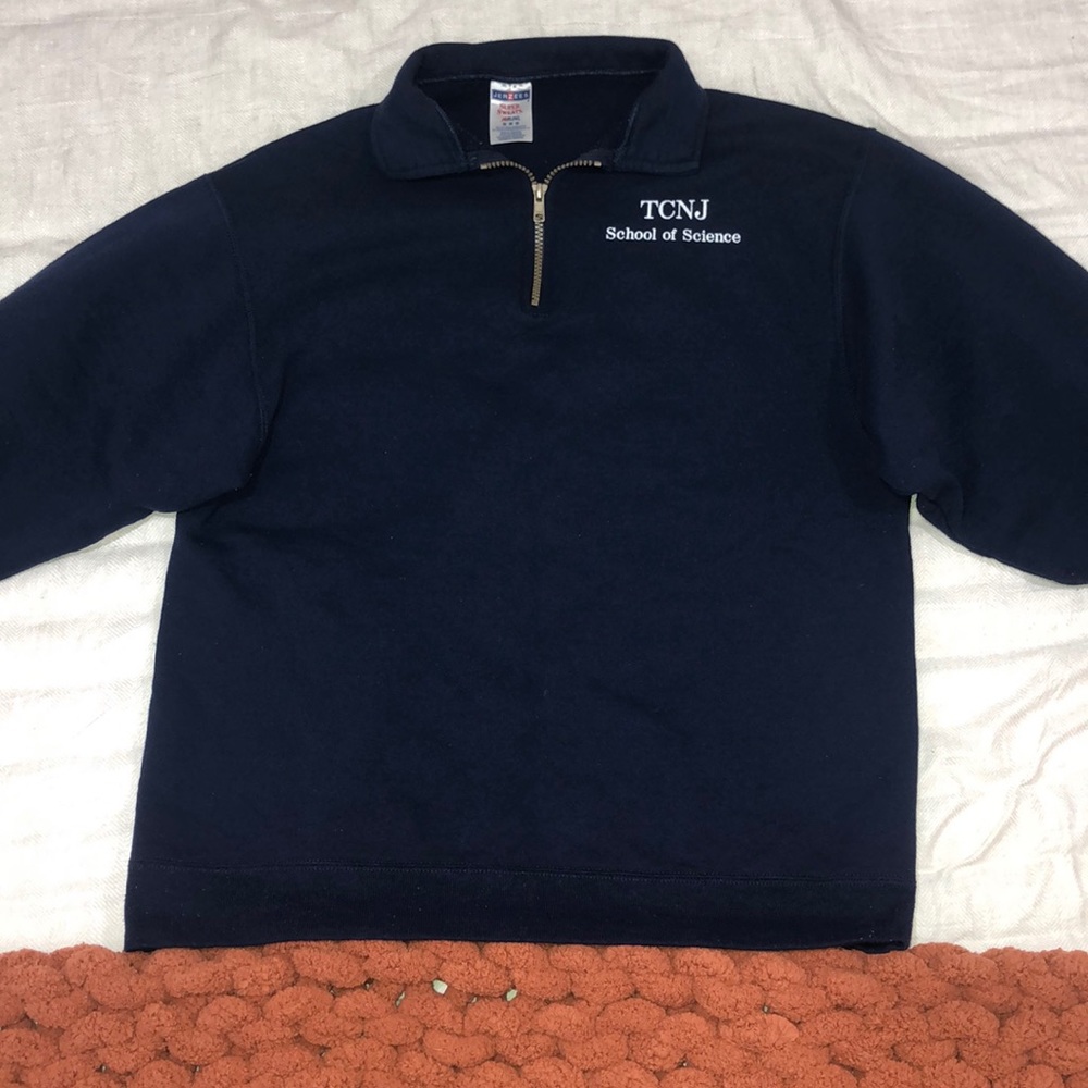 TCNJ School of Science Blue Half Zip Sweatshirt